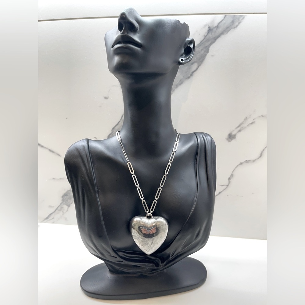 Free People Paperclip Heart Necklace